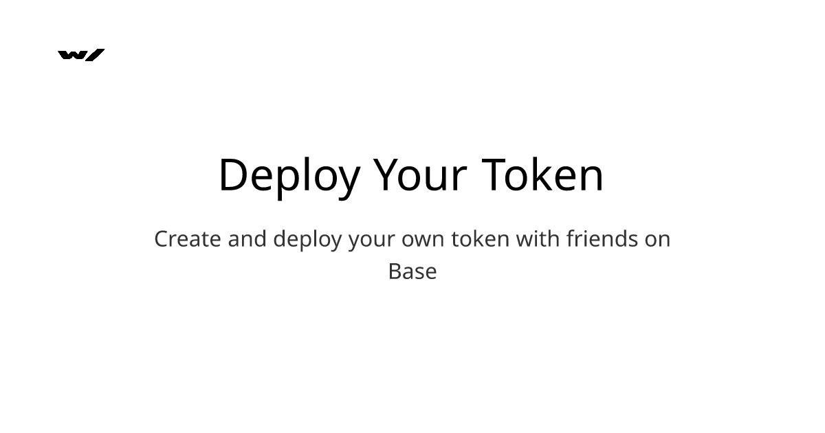 Deploy Your Token | Clank w/Friends - Farcaster Mini Apps